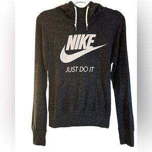 NIKE - Dark Grey ‘Just Do It’ Pullover Hoodie Size S